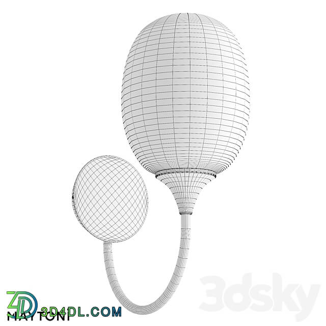 Wall lamp sconce MOD016WL 01BS 3D Models