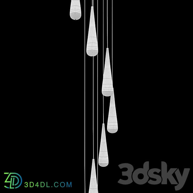 Pendant lamp IT Drop 10 Spiral IT Drop 10 Design Pendant light 3D Models