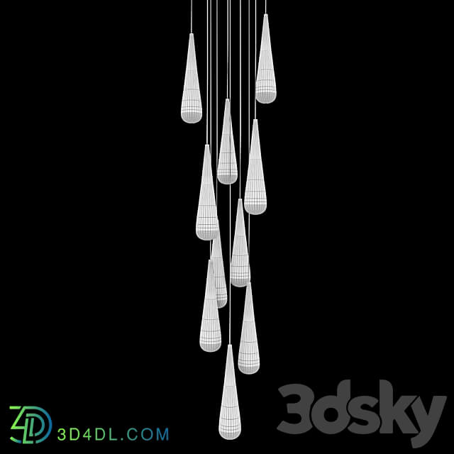 Pendant lamp IT Drop 10 Spiral IT Drop 10 Design Pendant light 3D Models