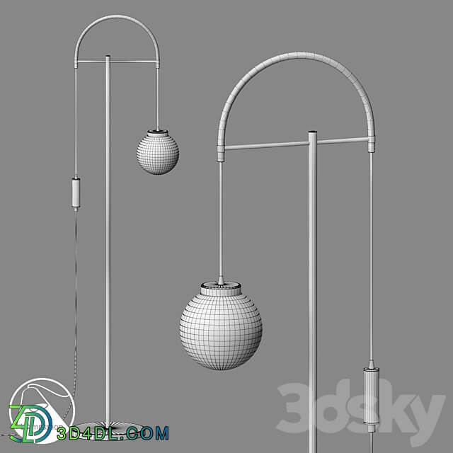 LampsShop.com T6007 Floor Lamp Orb B 3D Models