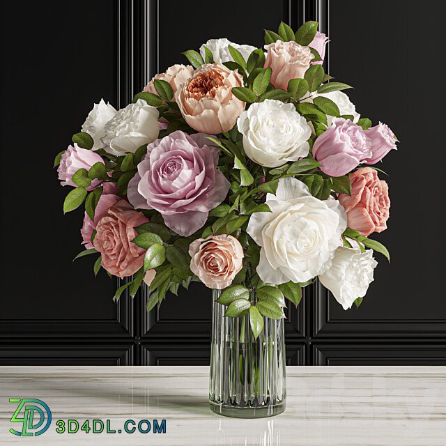 Flower Set 022 Roses 3D Models