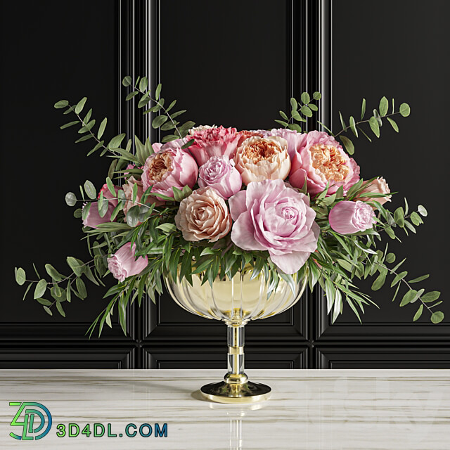 Flower Set 022 Roses 3D Models