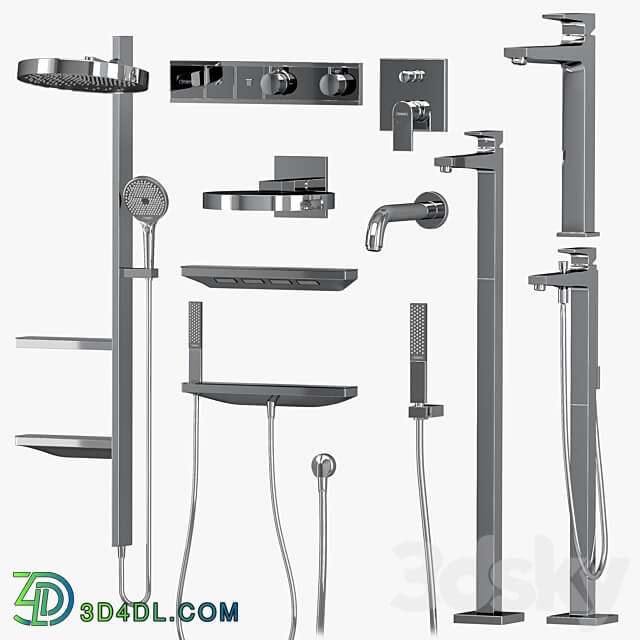 Hansgrohe set Rainfinity Metropol 3D Models