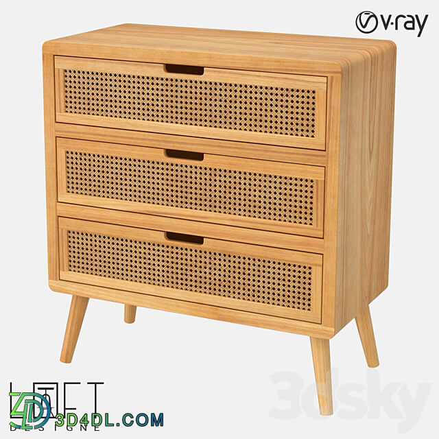 Chest of drawers LoftDesigne 7135 model Sideboard Chest of drawer 3D Models