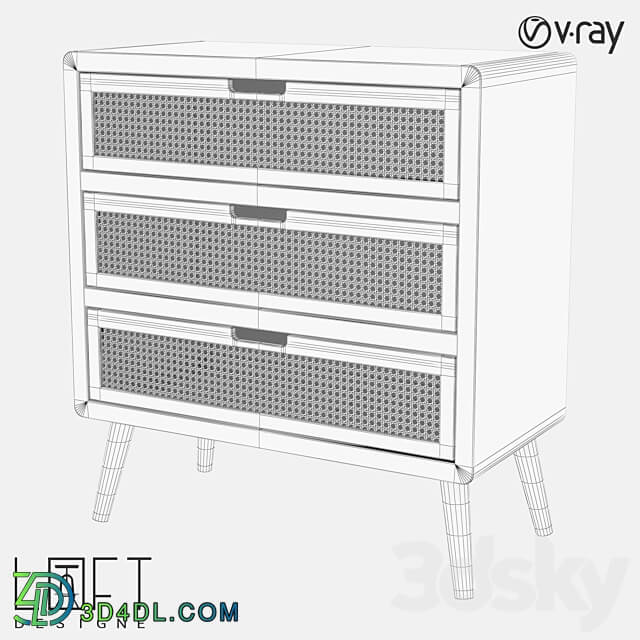 Chest of drawers LoftDesigne 7135 model Sideboard Chest of drawer 3D Models