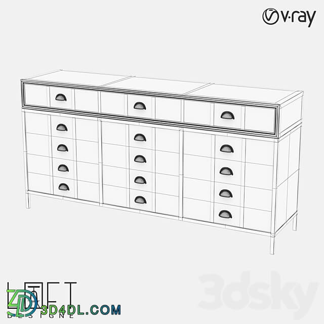 Chest of drawers LoftDesigne 7168 model Sideboard Chest of drawer 3D Models