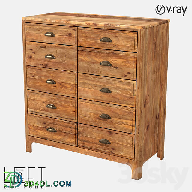 Chest of drawers LoftDesigne 7378 model Sideboard Chest of drawer 3D Models