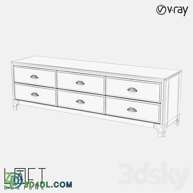 Chest of drawers LoftDesigne 7380 model Sideboard Chest of drawer 3D Models