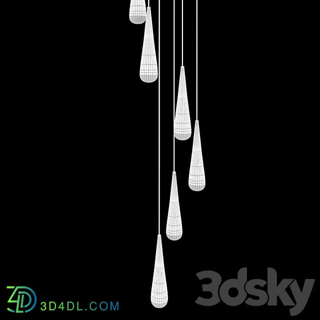 Pendant lamp IT Drop 14 Spiral IT Drop 14 Design Pendant light 3D Models