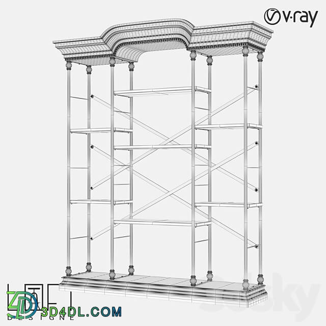 Bookcase LoftDesigne 80309 model 3D Models