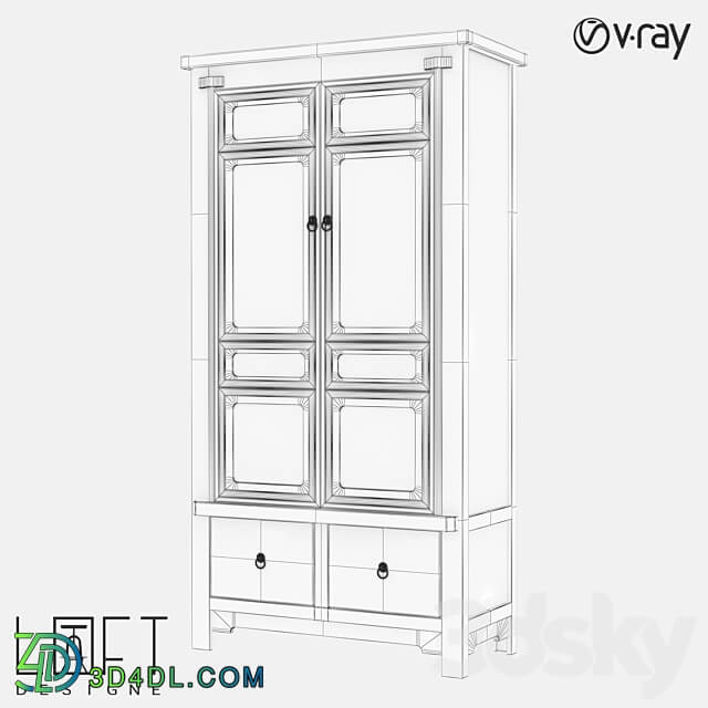 Wardrobe LoftDesigne 80466 model Wardrobe Display cabinets 3D Models