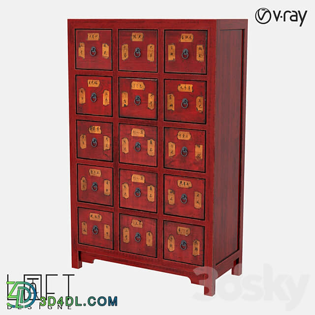 Wardrobe LoftDesigne 80470 model Wardrobe Display cabinets 3D Models