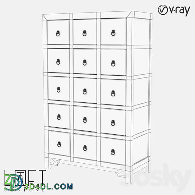 Wardrobe LoftDesigne 80470 model Wardrobe Display cabinets 3D Models