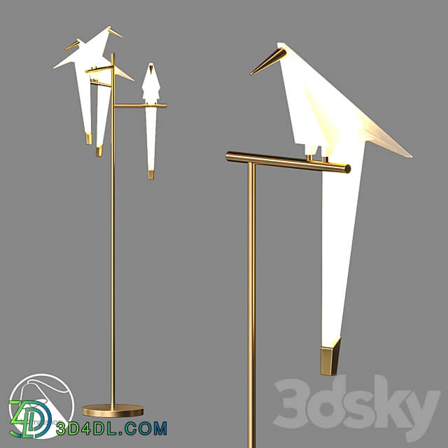 LampsShop.com T6003 Floor Lamp Birds Original A 3D Models