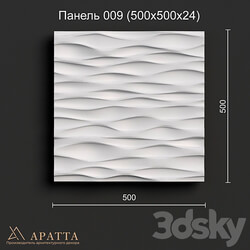 Aratta Panel 009 500x500x24 3D Models 