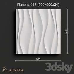 Aratta Panel 017 500x500x24 3D Models 
