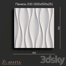 Aratta Panel 030 500x500x25 3D Models 