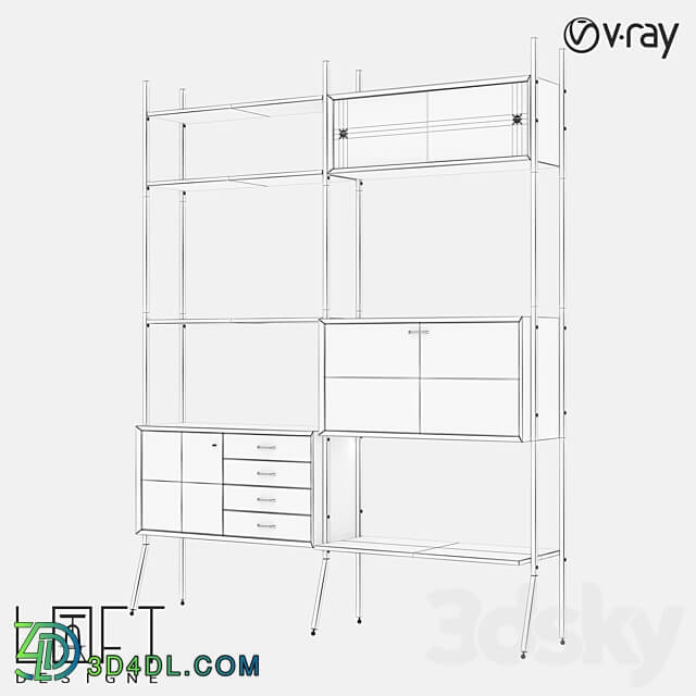 Shelving unit LoftDesigne 81510 model 3D Models