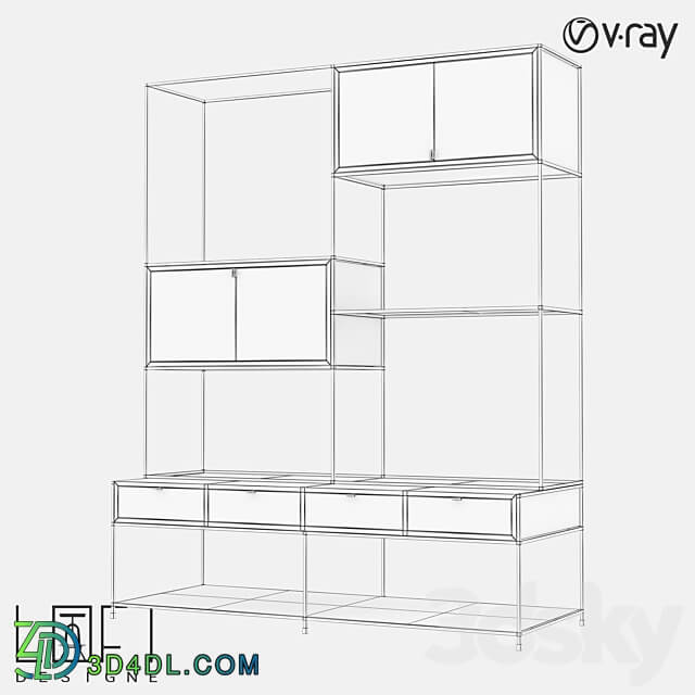 Bookcase LoftDesigne 81513 model 3D Models