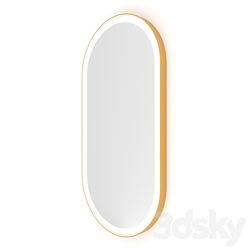 Brass mirror Capsule Gold with front lighting 3D Models 