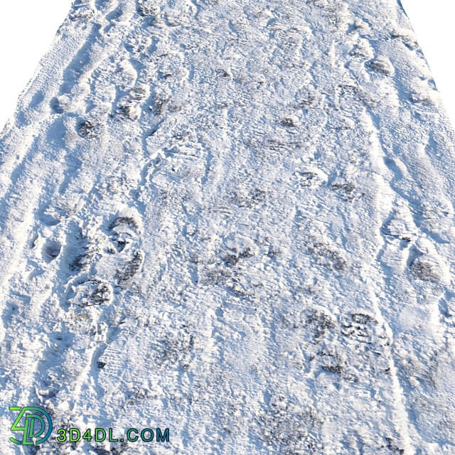 Winter footpath 04 8 meters Miscellaneous 3D Models