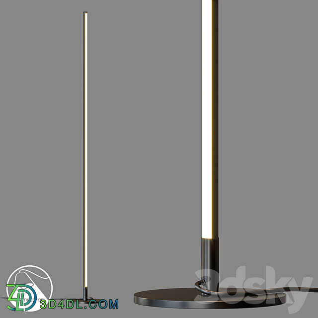 LampsShop.com T6027 Floor Lamp Black Sticks 3D Models