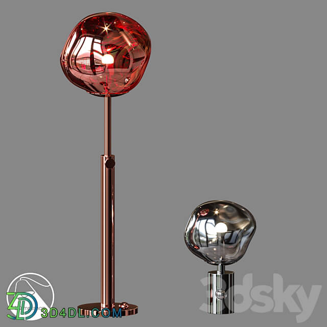 LampsShop.com T6022 Floor Lamp OPAL 3D Models