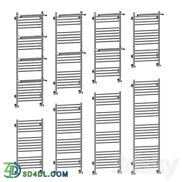 Water heated towel rail Terminus Aurora 3D Models