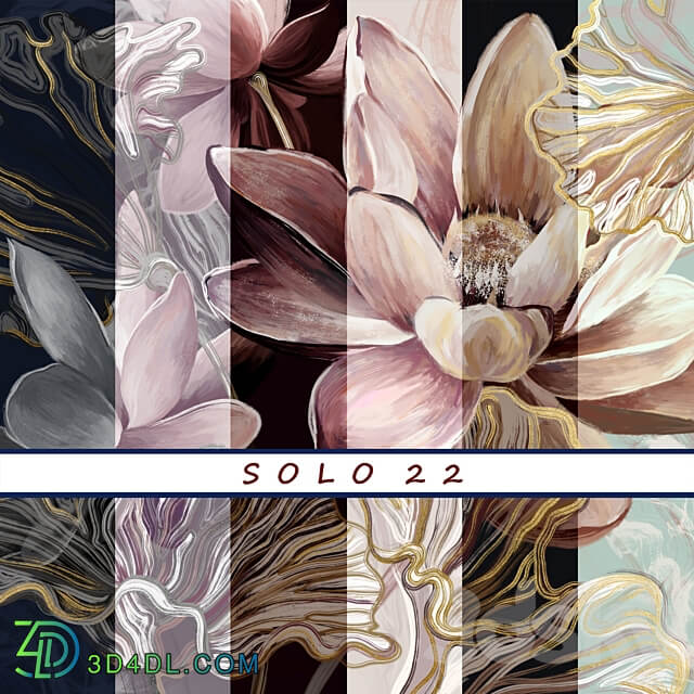 Designer wallpapers SOLO 22 pack 1 3D Models