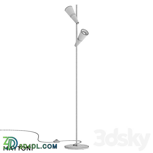 Floor lamp floor lamp MOD095FL 02BS MOD095FL 02W 3D Models