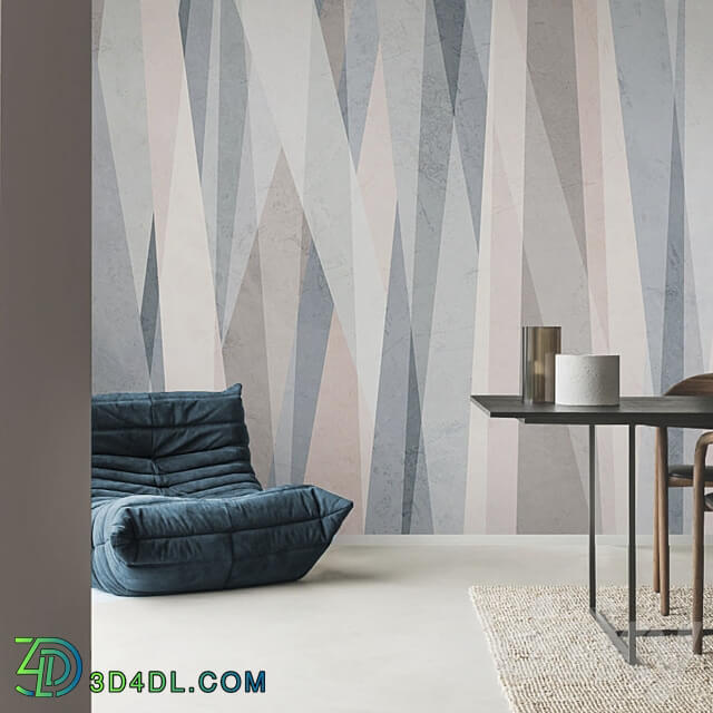 Creativille wallpapers 45465 Grunge Vertical Lines 3D Models