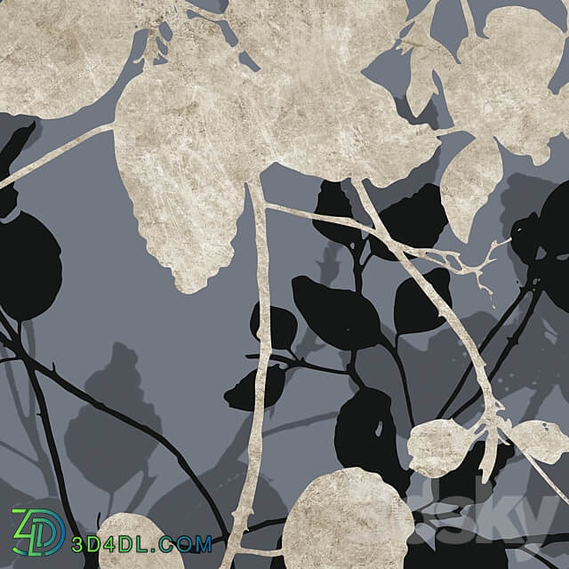 Creativille wallpapers 4782 Leaves and Branches 3D Models