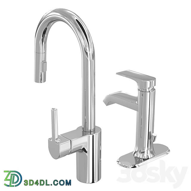 Moen bathroom kitchen faucet tap 3D Models