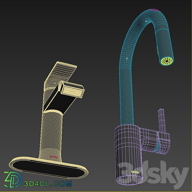 Moen bathroom kitchen faucet tap 3D Models