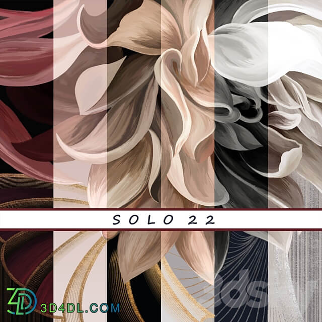 Designer wallpapers SOLO 22 pack 2 3D Models