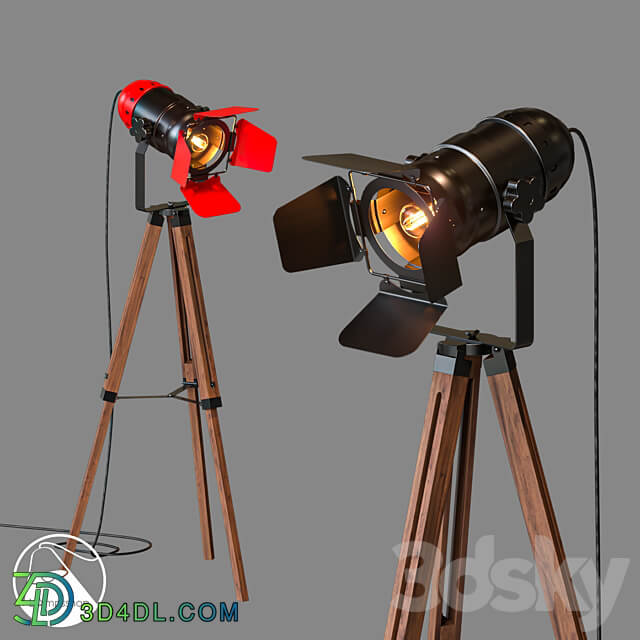 LampsShop.com T6082 Floor Lamp Spotlight 3D Models
