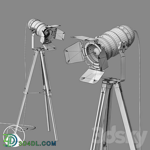 LampsShop.com T6082 Floor Lamp Spotlight 3D Models