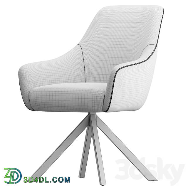 Emma Beige Brown chair 3D Models