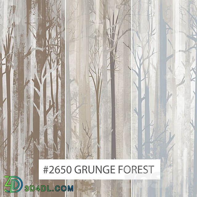Creativille wallpapers 2650 Grunge Forest 3D Models