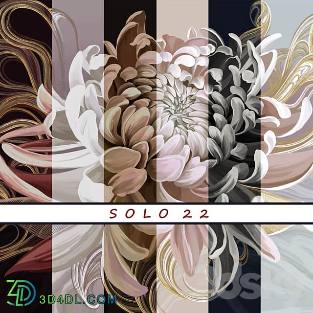 Designer wallpapers SOLO 22 pack 3 3D Models