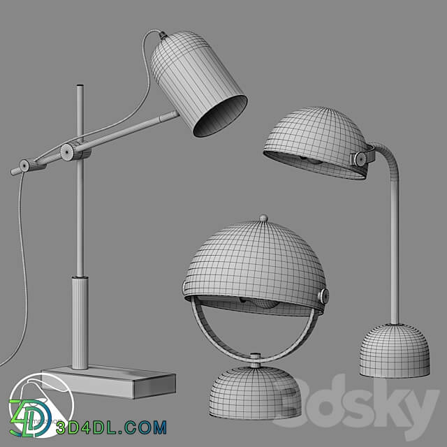 LampsShop.com NL5026 Table Lamp Strict Geometry 3D Models
