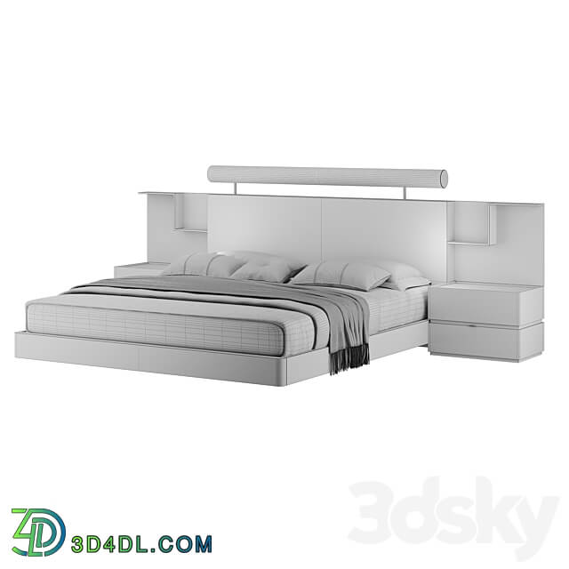 YM08 bedroom set Bed 3D Models
