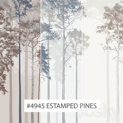 Creativille wallpapers 4945 Stamped Pines 3D Models 