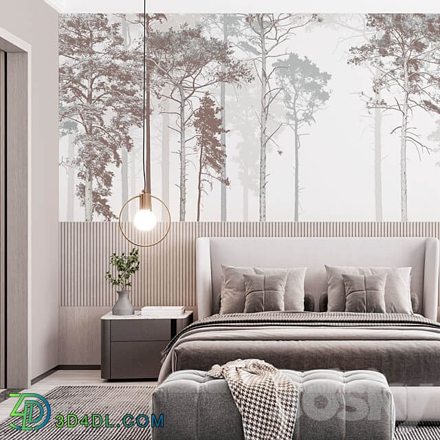 Creativille wallpapers 4945 Stamped Pines 3D Models