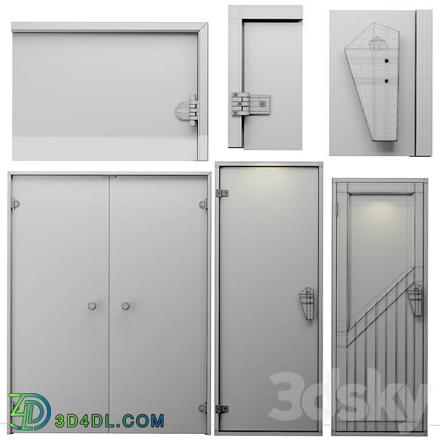 A set of doors for baths saunas and hammam 3D Models