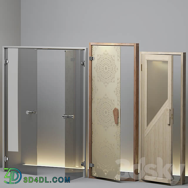 A set of doors for baths saunas and hammam 3D Models