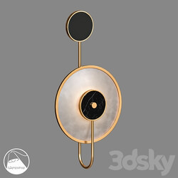 LampsShop.com B4142 Sconce Marble Disc 3D Models 