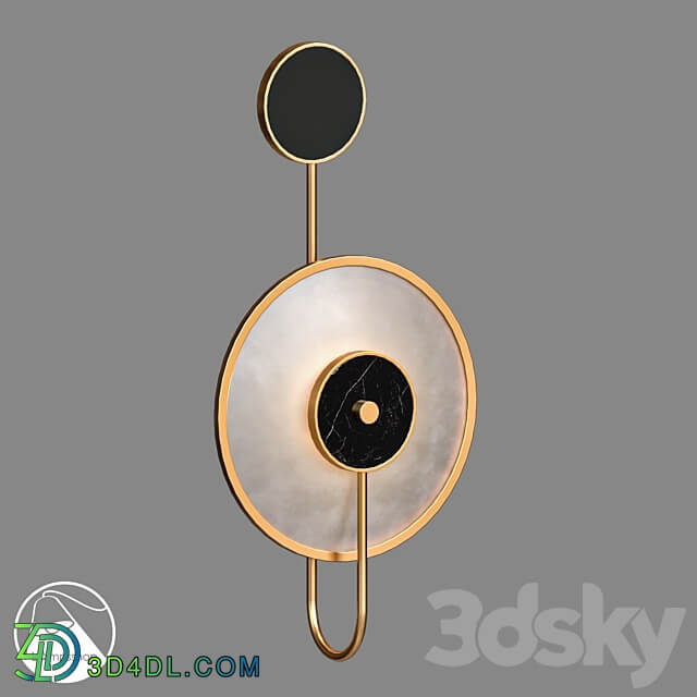 LampsShop.com B4142 Sconce Marble Disc 3D Models