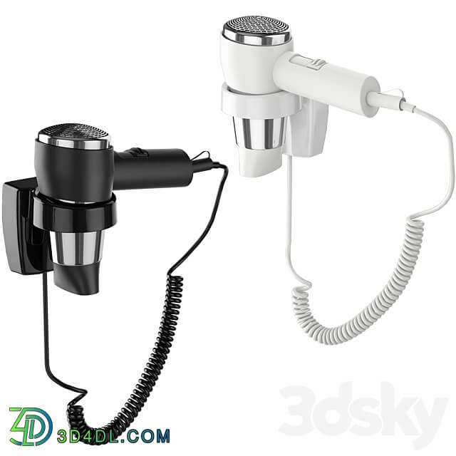 Hairdryer wall mounted ODF Household appliance 3D Models