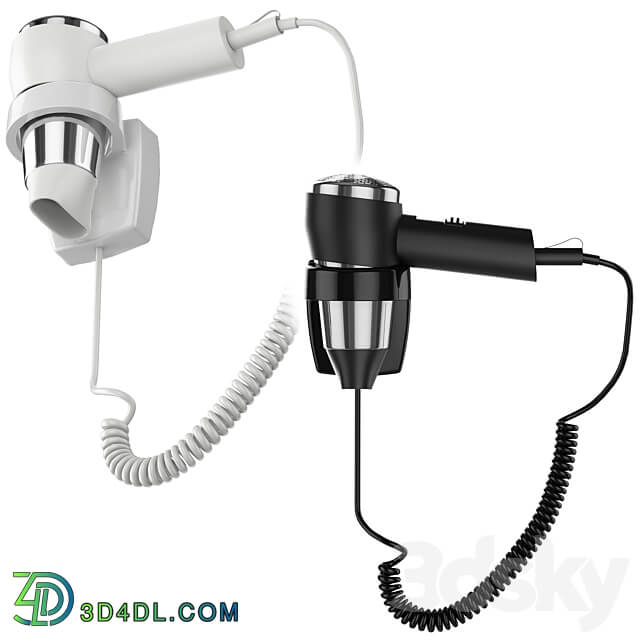 Hairdryer wall mounted ODF Household appliance 3D Models